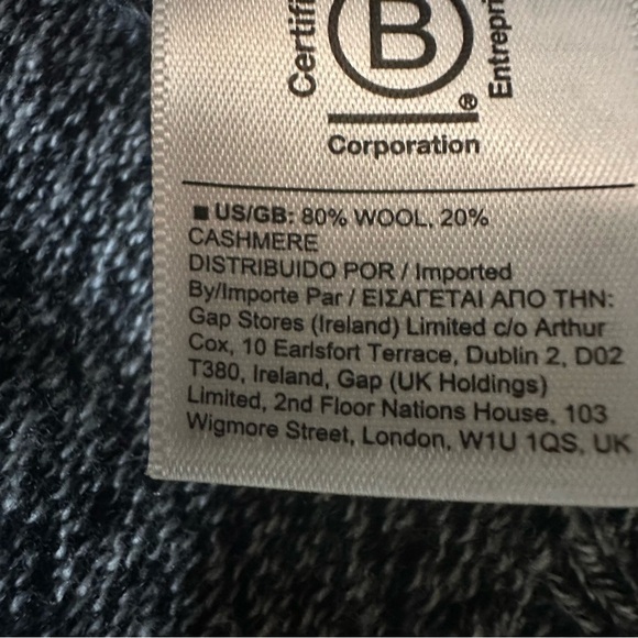 Athleta Vital V-Neck Tunic Wool Cashmere Sweater Black Gray Oversized XXS - Picture 8 of 10